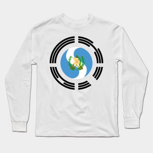 Korean Guatemalan Multinational Patriot Flag Series Long Sleeve T-Shirt